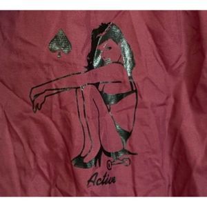 Active Windbreaker Pin-up Girl Bettie Page Burgundy Medium